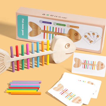 Montessori Color Matching Sensory Toys Wooden Balance Stick Fine Training Game Puzzle Toy For Boys Girls Birthday Gift
