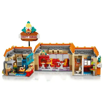 Stock 1635 pieces of MOC City Krusty Hamburg building Model building blocks suitable for children's Christmas gift set
