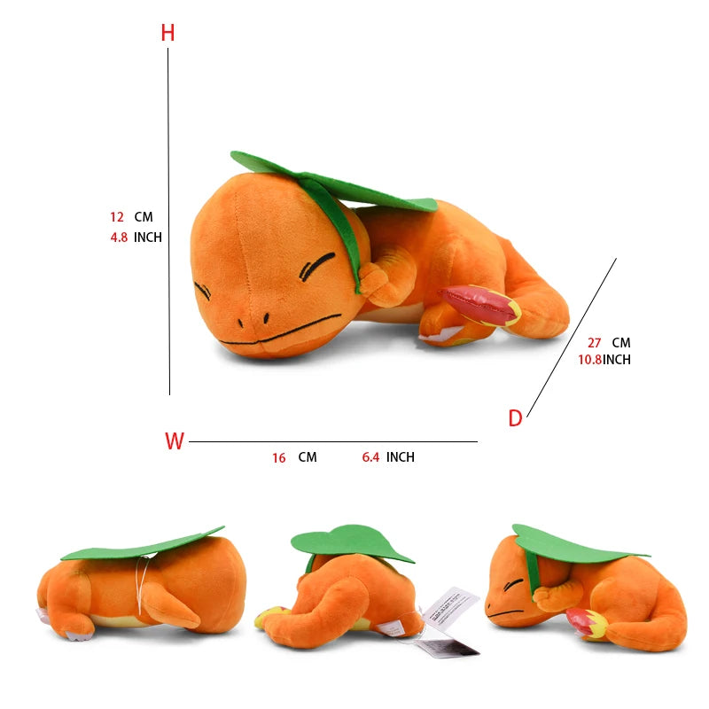 Charmander Sleeping Plush Stuffed Animal Cartoons Doll Soft Cute Character 11 Inch