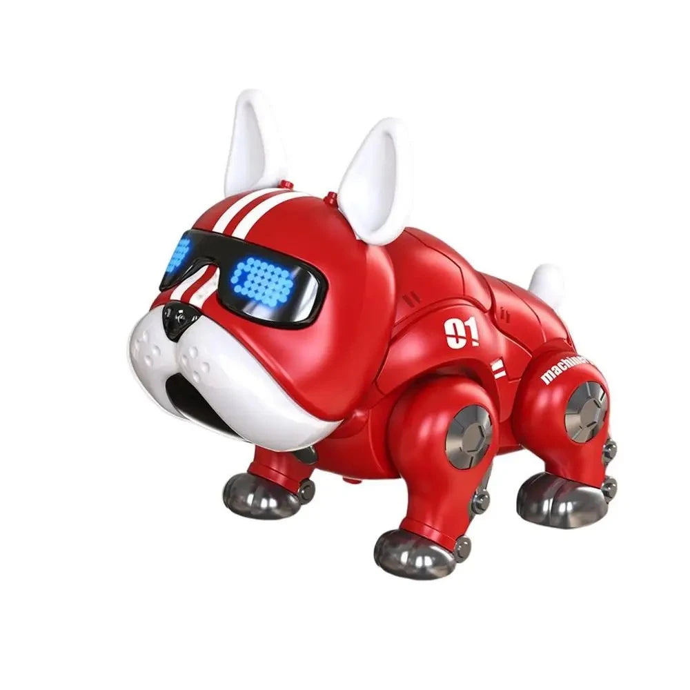 Dance Music Bulldog Robot Intelligent Interactive Dog with Light Kids Toy Early Educational Toy for Baby Boys Girls Gift