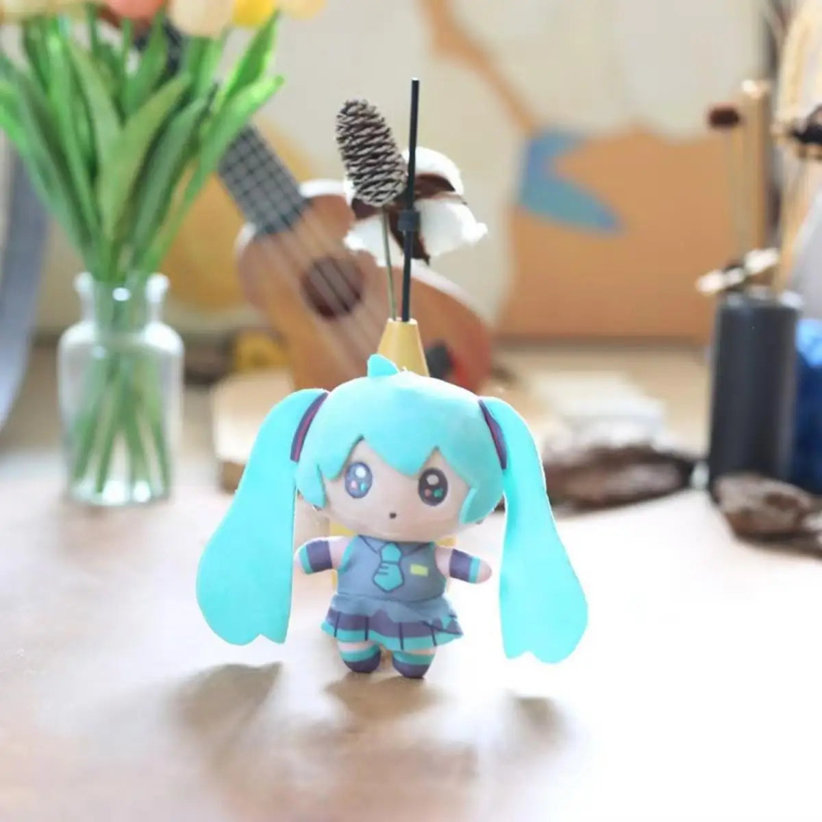 Cute Hatsune Miku Plush Keychain Kawaii Bag Pendant Soft Stuff Accessories For Birthday Gift