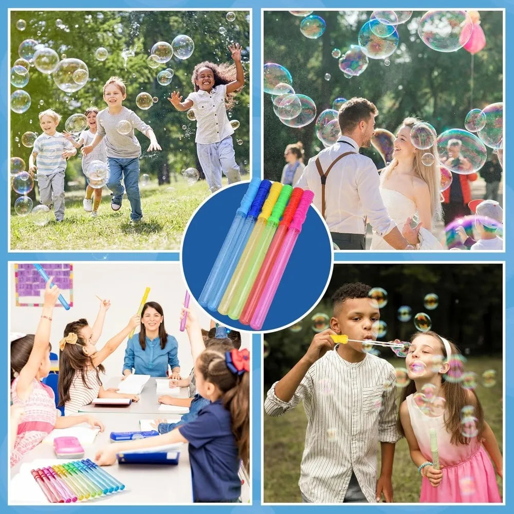 JOYFY 14.6'' Big Bubble Wands Bubble Wand Bulk with Refill Solution for Kids Summer Toy Party Favor Outdoors Activity
