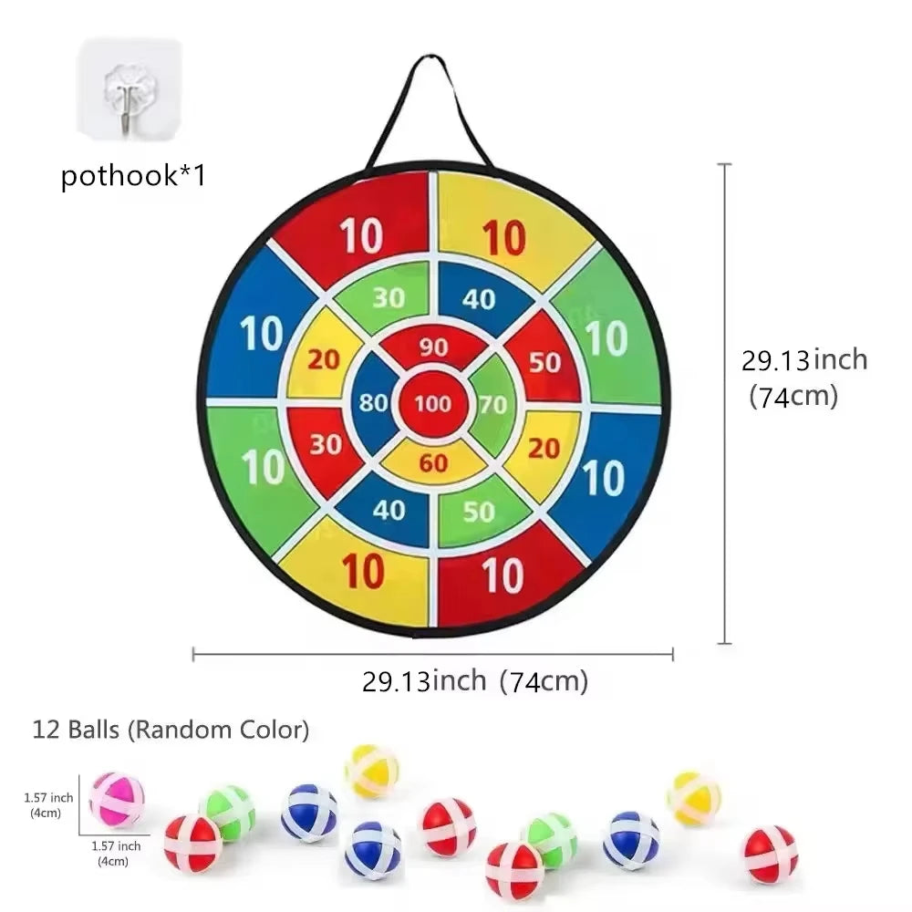 Sticky Ball Sports Toy Large Dart Target Plate Board Family Interactive Game Educational Arithmetic Indoor Outdoor Fun Party Pla