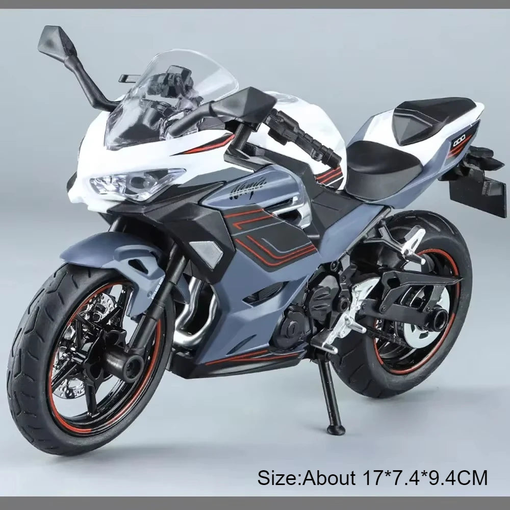 Scale 1:12 Scale KX450 400 Motorcycle Model Toy Shock Absorption Linkage Steering Alloy Diecast Motor Models for Boyfriend