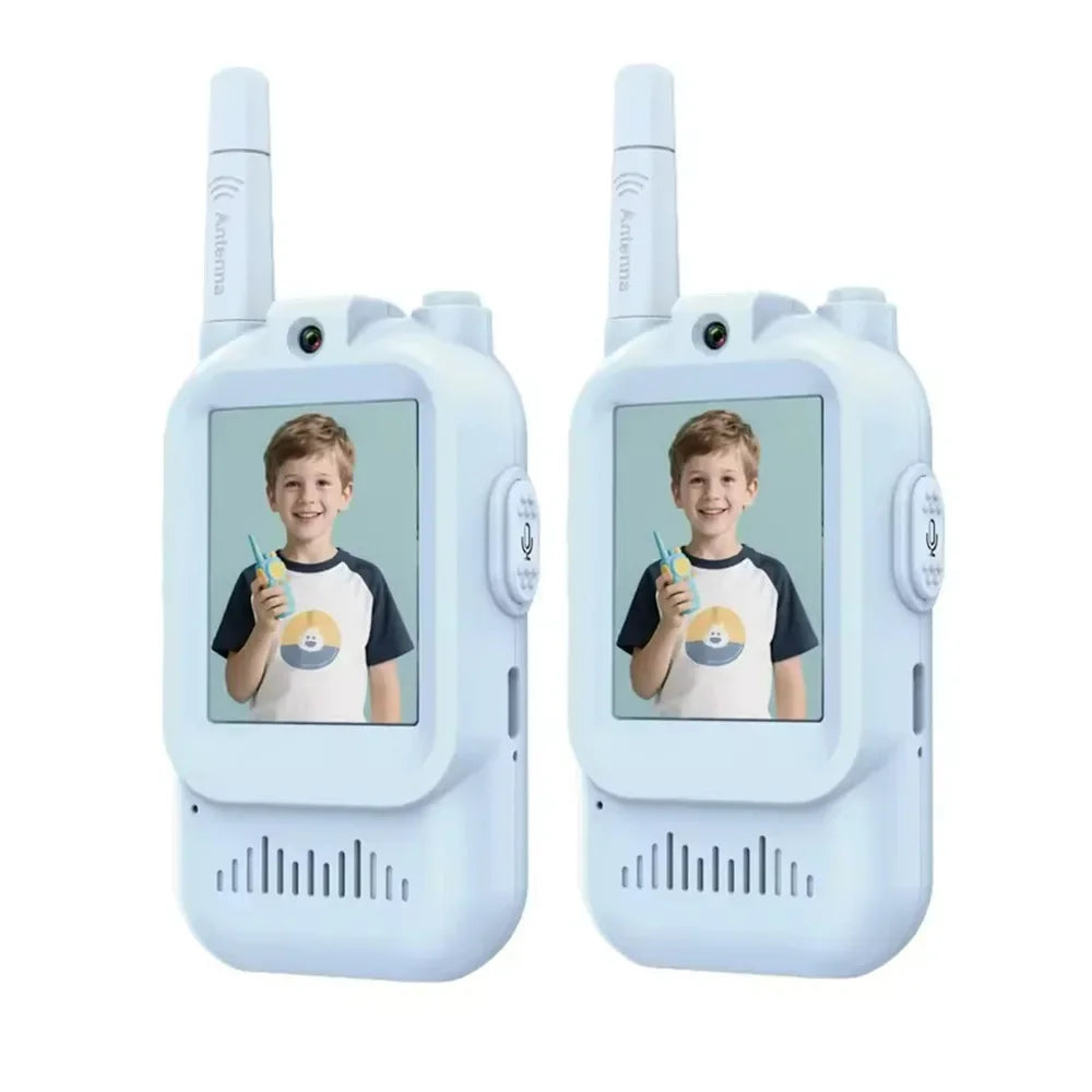 2PCS Video Walkie Talkies for Kids Rechargeable Toddler Toys for Indoor Camping Travel Birthday Gfits for Kids Ages 3-12