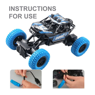 Remote control car with colorful flashing lights, rubber wheels,off-road toy car suitable for children's gifts,random box