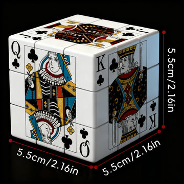 Poker Cube, 3x3 Magic Cube, Playing Cards Cube, 3x3x3 Speed Cube Toys, Suitable for Children and Adults, Party Event Gifts