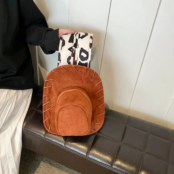Cartoon Hat Shape Backpack Women Creative Cute Novelty Crossbody Bag for Outdoor Travel Retro Style Student Casual Daypack Gift