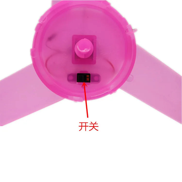 Luminous Flying Disc Propeller Toys LED Lighting Pull String Flying UFO Toy Spinning Top Outdoor Game Sports Toy Gift