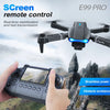ZNLYRION RC Drone 4K Dual Camera E99 PRO Optical Flow Obstacle Avoidance Foldable FPV Quadcopter Toy for Beginners