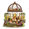 Creative 3D Sky Garden Assembled Building Kits Model with Lights Wooden Puzzles Desktop Decoration Toys Gift for Kids