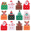 Christmas Keychain Fidget Toys Push Bubble Sensory Toys Santa Claus Elk Christmas Tree Keyrings for Kids Adult Christmas Gifts