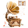 ROKR Wooden 3D Puzzle Diva Gramophone Music Box Mechanical Model Building Kit for Home Decor Holiday Gift for Adults Teens Friends