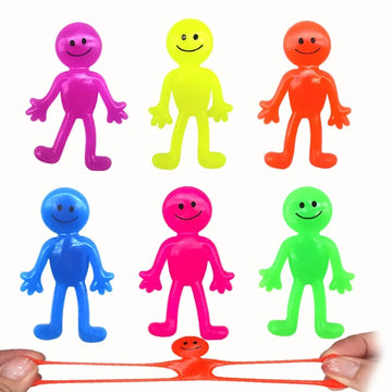 5-20PCS Fun Sticky Stretching Smiling Face Little Man Pinch Toy for Birthday Party Favor Christmas Carnival Adult Gift