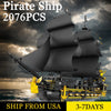 2076PCS Pirate Ship Building Blocks Model Sailboat Ornament Collection DIY Assembly Educational Bricks Toys Gifts For Kids Adult