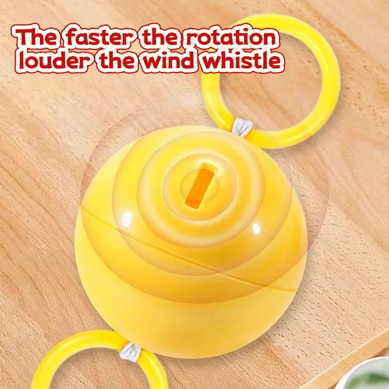 2pcs Luminous Whistle Ball Children's Rotating Flash Flywheel Puzzle Pulling Rope Childhood Creative Stress Relief work out Toy
