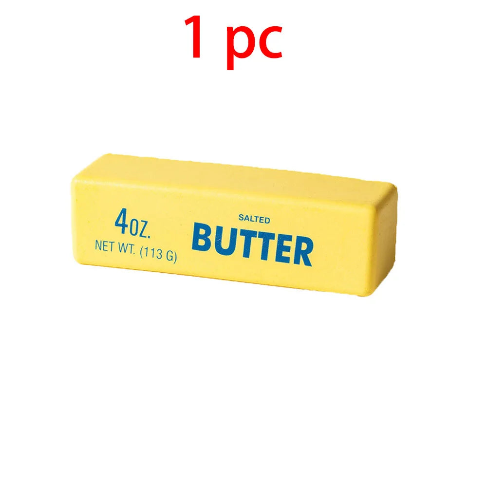 Hot Simulation Salted Butter Squishy Toy Slow Rising Stress Relief Squeeze Toy Soft Rubber Creative Decompression Toy Gift