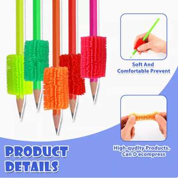 5PCS TPR Pen Grip Practise Pen Aid Writing Gripper Posture Correction Device for Kid Hand Writing Pencil Pen Holder squeeze Toy