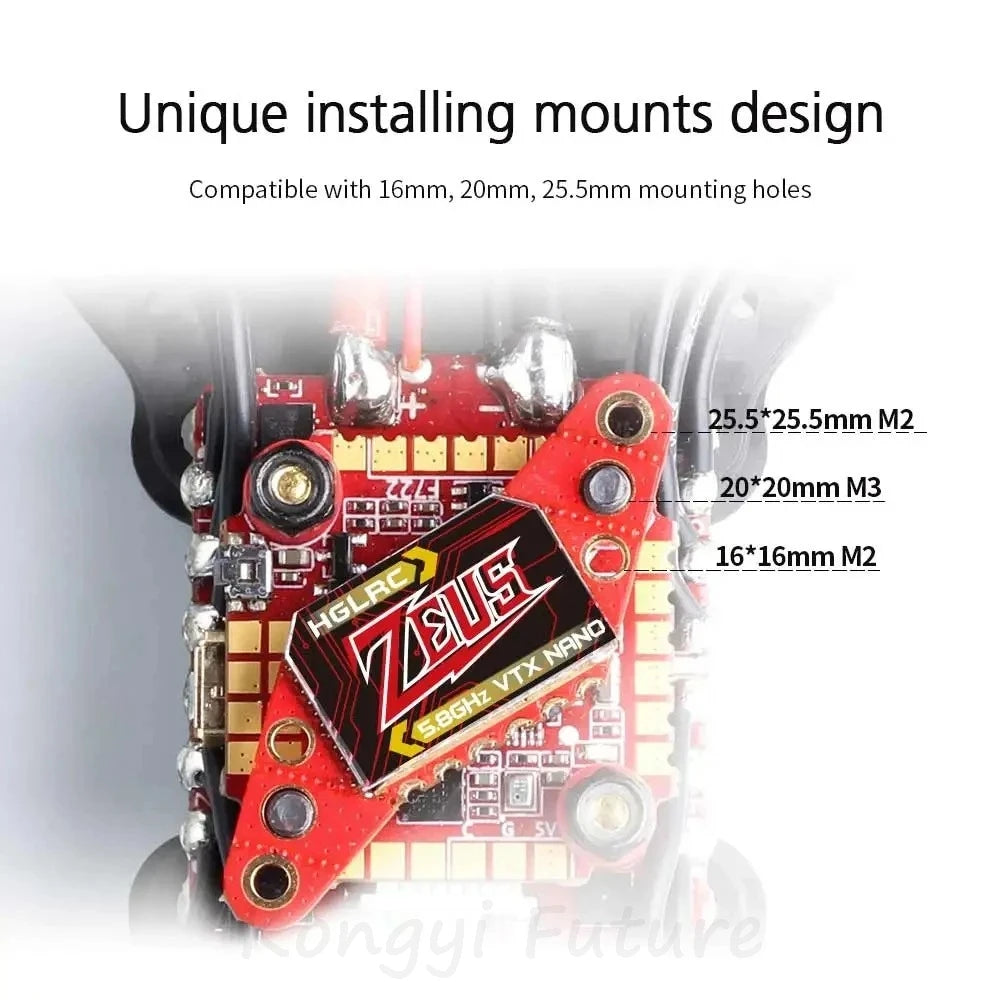 Hglrc Zeus Nano Vtx 5.8G 350Mw Video Transmitter IRC Tramp Built-In Microphone 16/20/25.5Mm Mount Original Fast Shipping