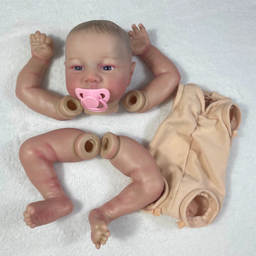 19Inch Already Painted Reborn Doll Kit Levi Awake 3D Painted Skin High Quality Unassembled Handmade Reborn Baby Doll Parts