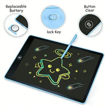 16-inch LCD Writing Tablet Large Electronic Drawing Board Doodle Handwriting Board One-Key Clear Screen Perfect Educational Toy