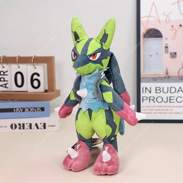 Pokemon Anime Kawaii Shiny Lucario Plush Doll Cartoon Peluche Stuffed Toy Cosplay Room Decoration Collection Kids Gifts
