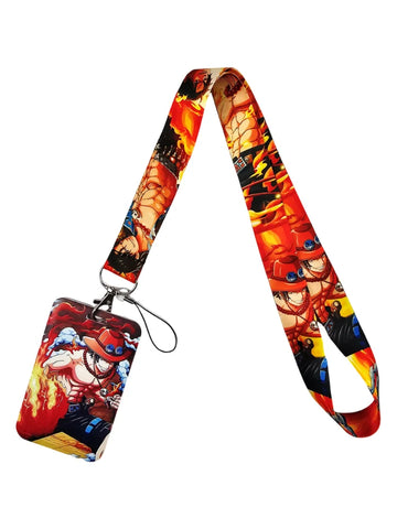 Anime Cartoon Credential Holder Keychains Neck Lanyard For Pass Card Anime Credit Card Holder Keychain Straps Wholesale