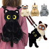Black Cat Backpacks Big Eyes Kitten Doll Plush Kawaii Stuffed Animals Shoulder Bag Large-capacity Soft Toy Fashion Crossbody Bag