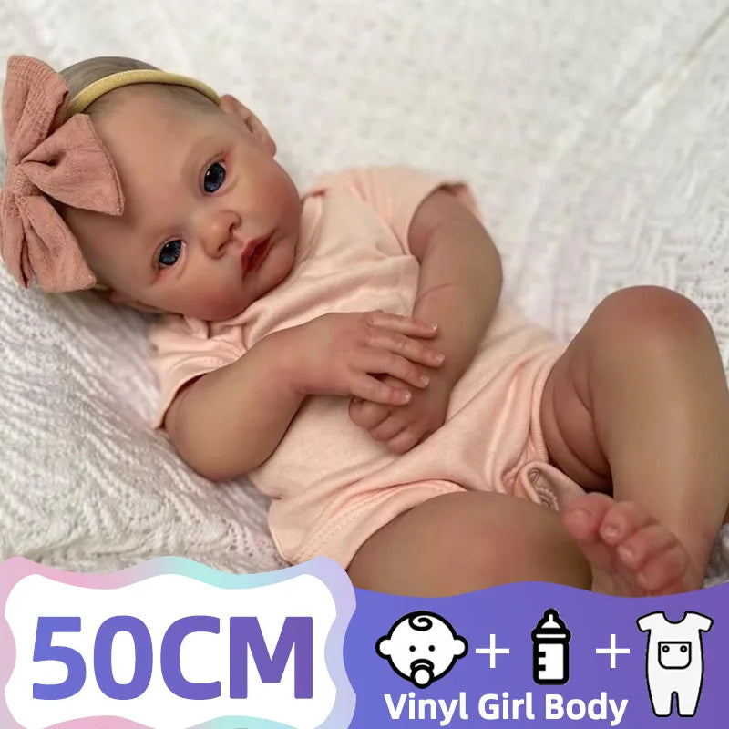 JOYORA Fashion Baby Doll Finished Rebirth Doll 3D Skin Visible Vein High Quality Handmade Doll Art Collection Doll Birthday Gift