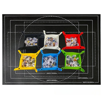 MaxRenard Puzzle Mat and Plates for Jigsaw Up to 1500, 1000, 500 Pieces Large Portable Table Saver Mats Puzzle Keeper