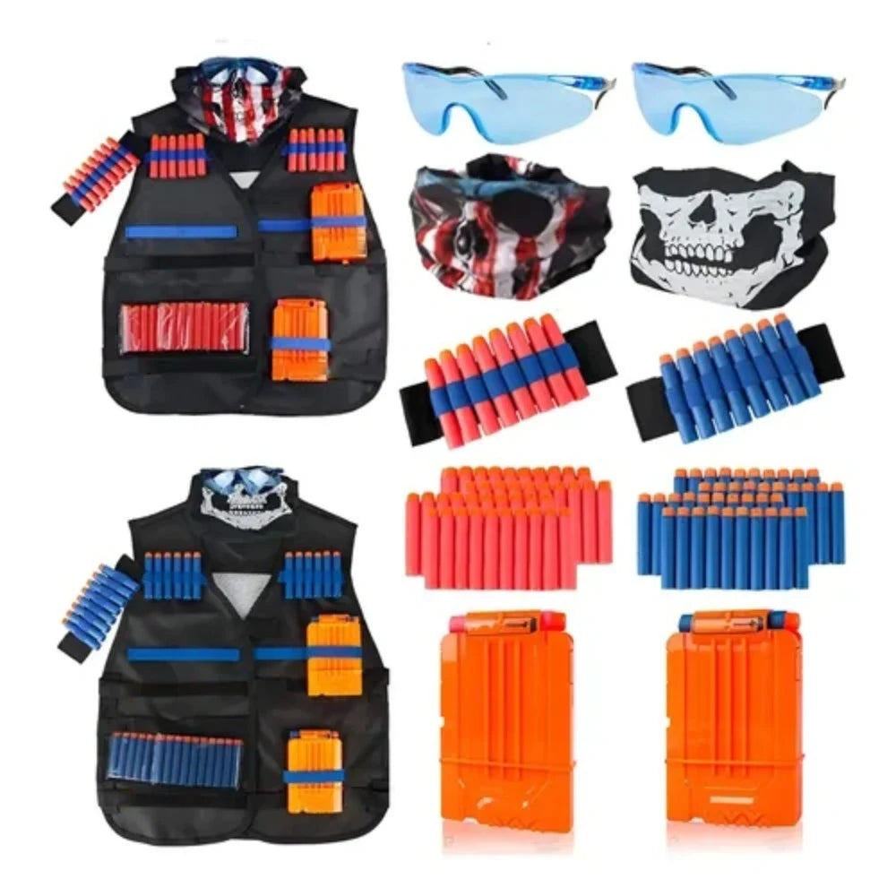 Children Kids Tactical Outdoor Vest Holder Kit Game Guns Accessories Toys for Nerfs N-Strike Elite Series Bullets Boys Gifts Toy