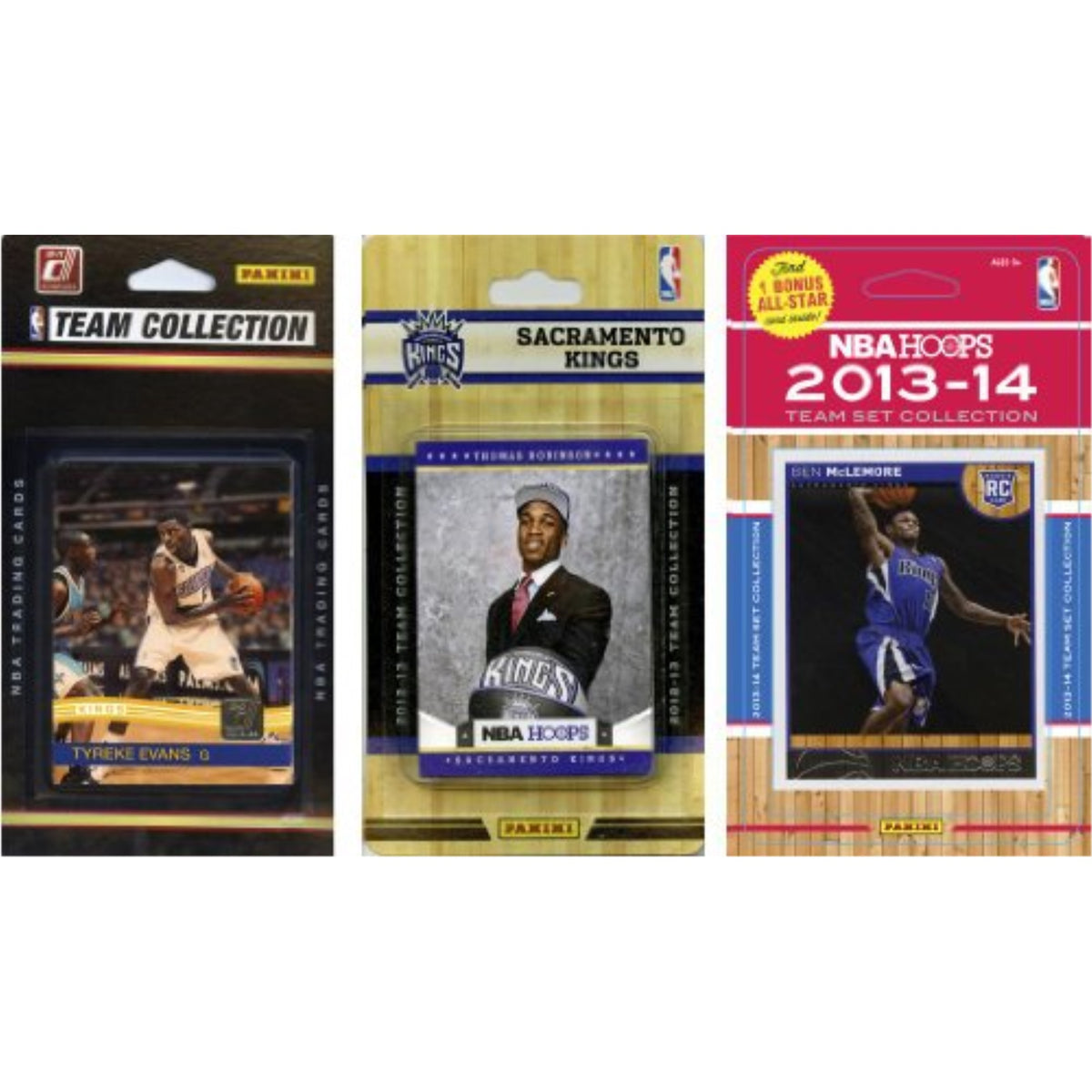 NBA Sacramento Kings 3 Different Licensed Trading Card Team Sets