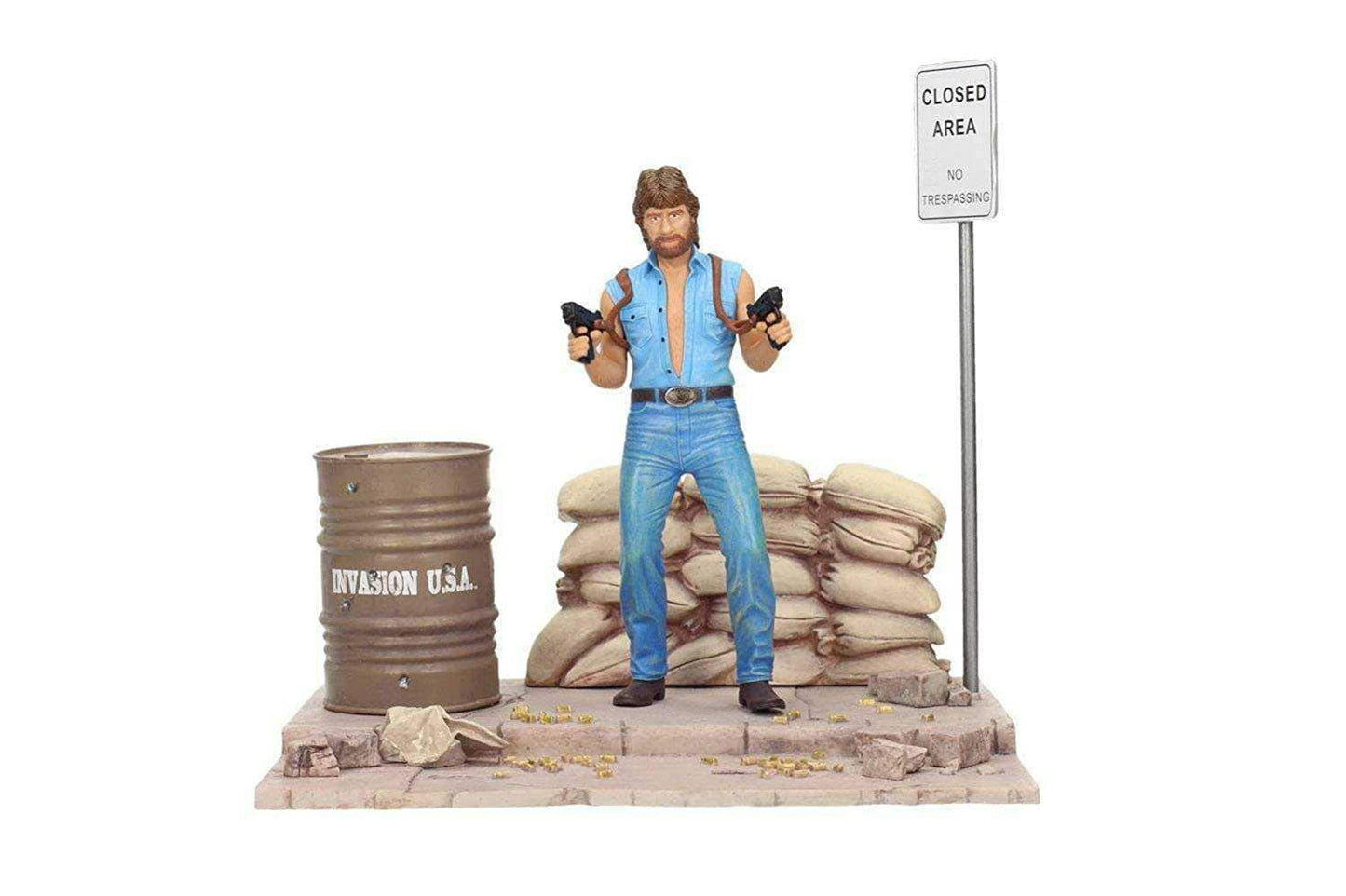 Chuck Norris Invasion Usa 7 Inch Matt Hunter Figure With Diorama