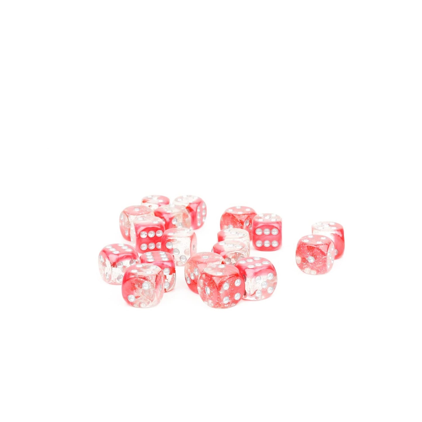 Sirius Dice 12Mm D6 Hearts W/Silver (18)