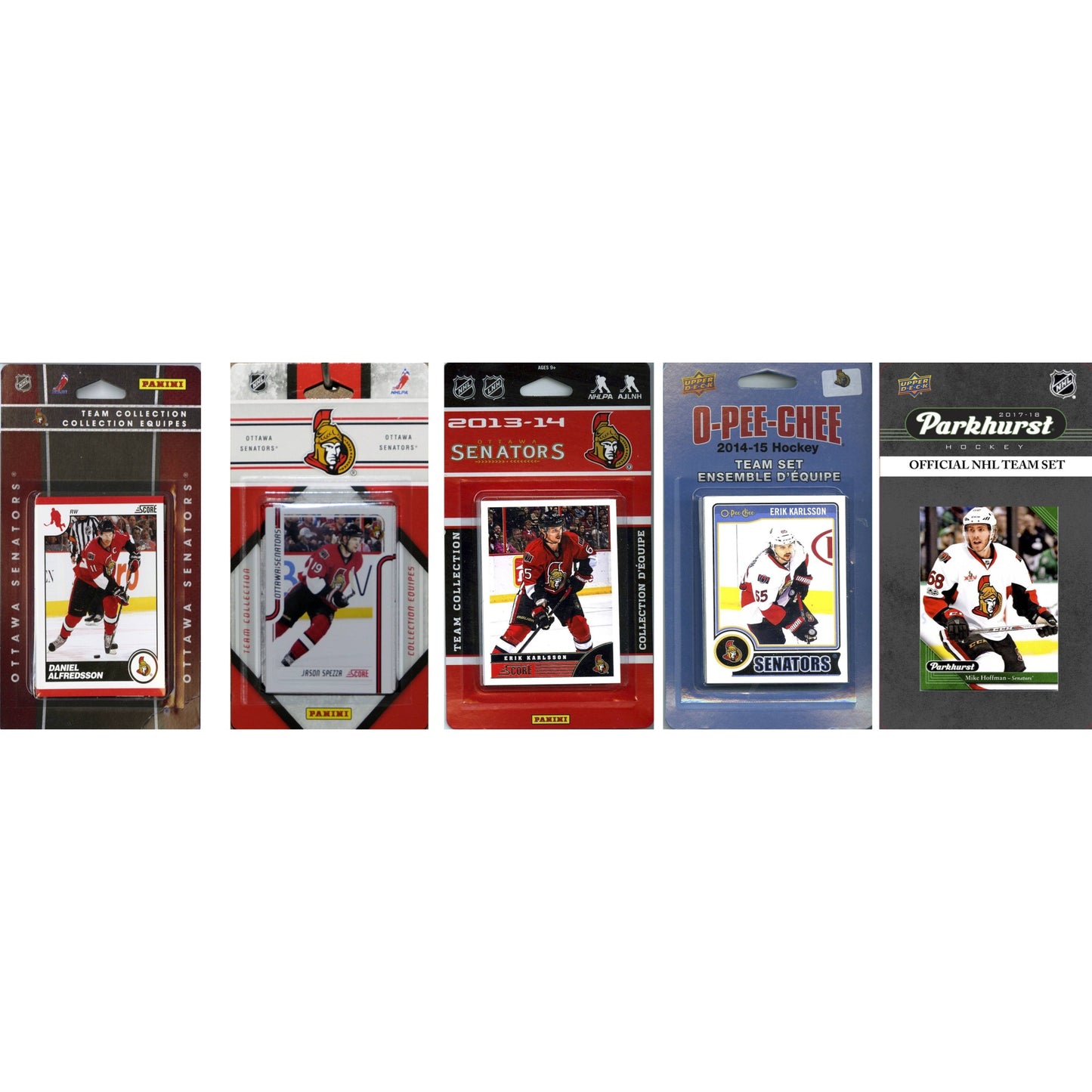 Nhl Ottawa Senators 4 Different Licensed Trading Card Team Sets