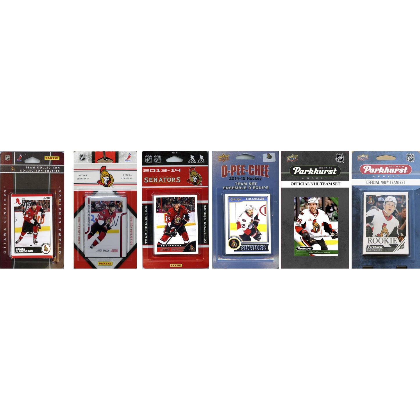 Nhl Ottawa Senators 7 Different Licensed Trading Card Team Sets