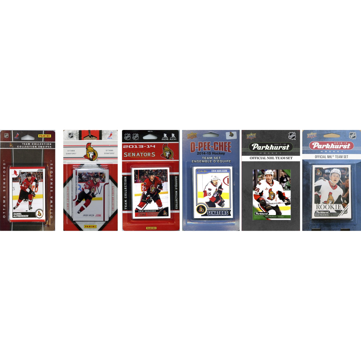 NHL Ottawa Senators 7 Different Licensed Trading Card Team Sets