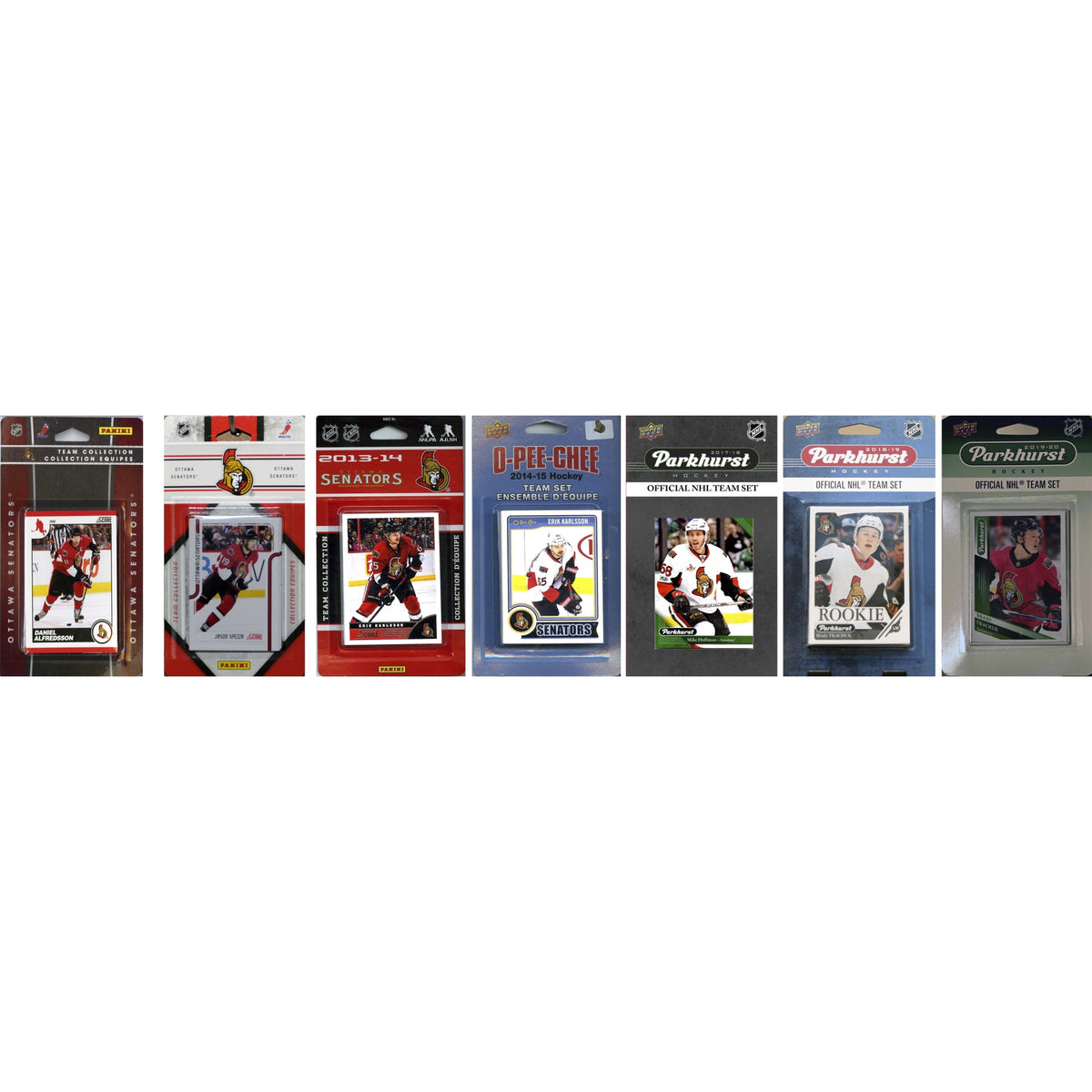 NHL Ottawa Senators 8 Different Licensed Trading Card Team Sets