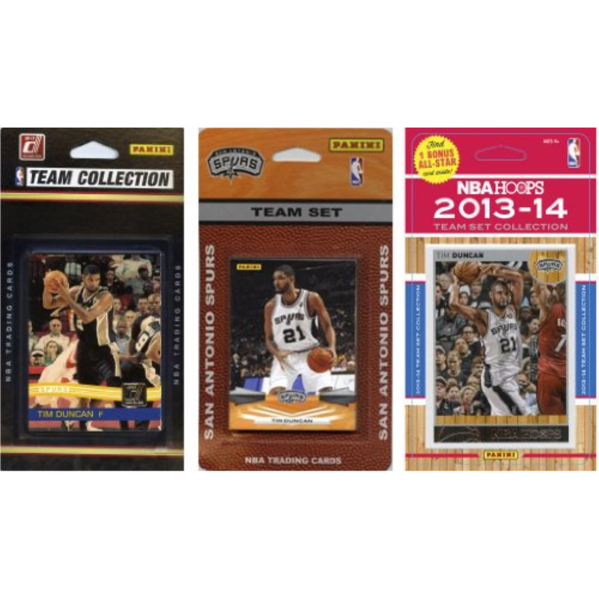 NBA San Antonio Spurs 3 Different Licensed Trading Card Team Sets