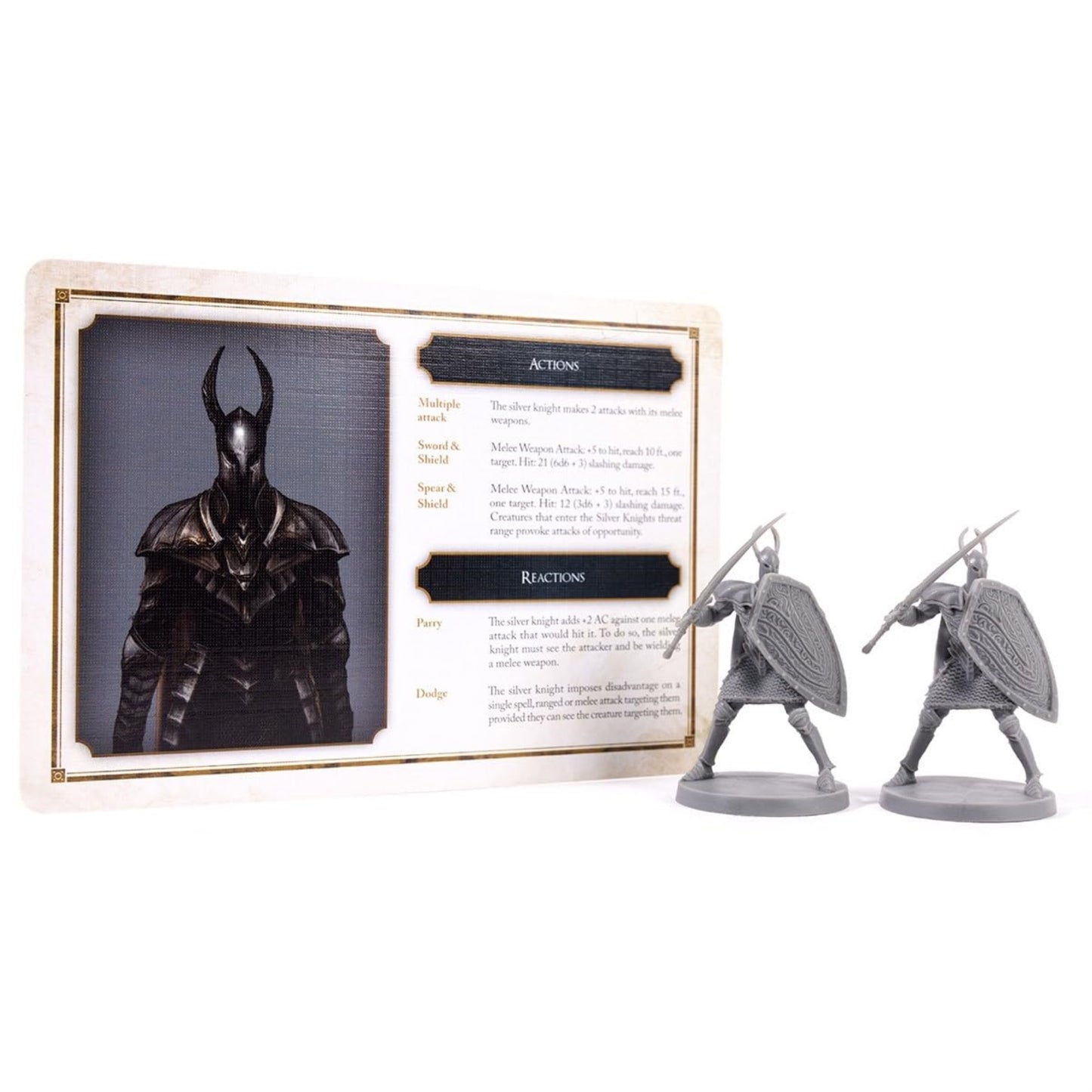 Steamforged Games Dark Souls The Role Playing Game: The Silver & The Dead Miniatures & Stat Cards