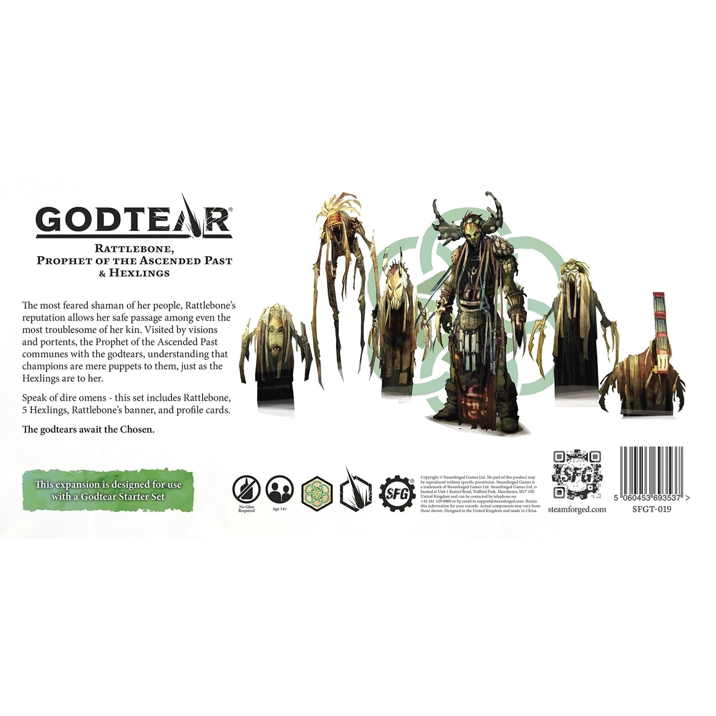 Steamforged Games Godtear Rattlebone Champion Set - Wood, Cardboard, Model SFGT-019