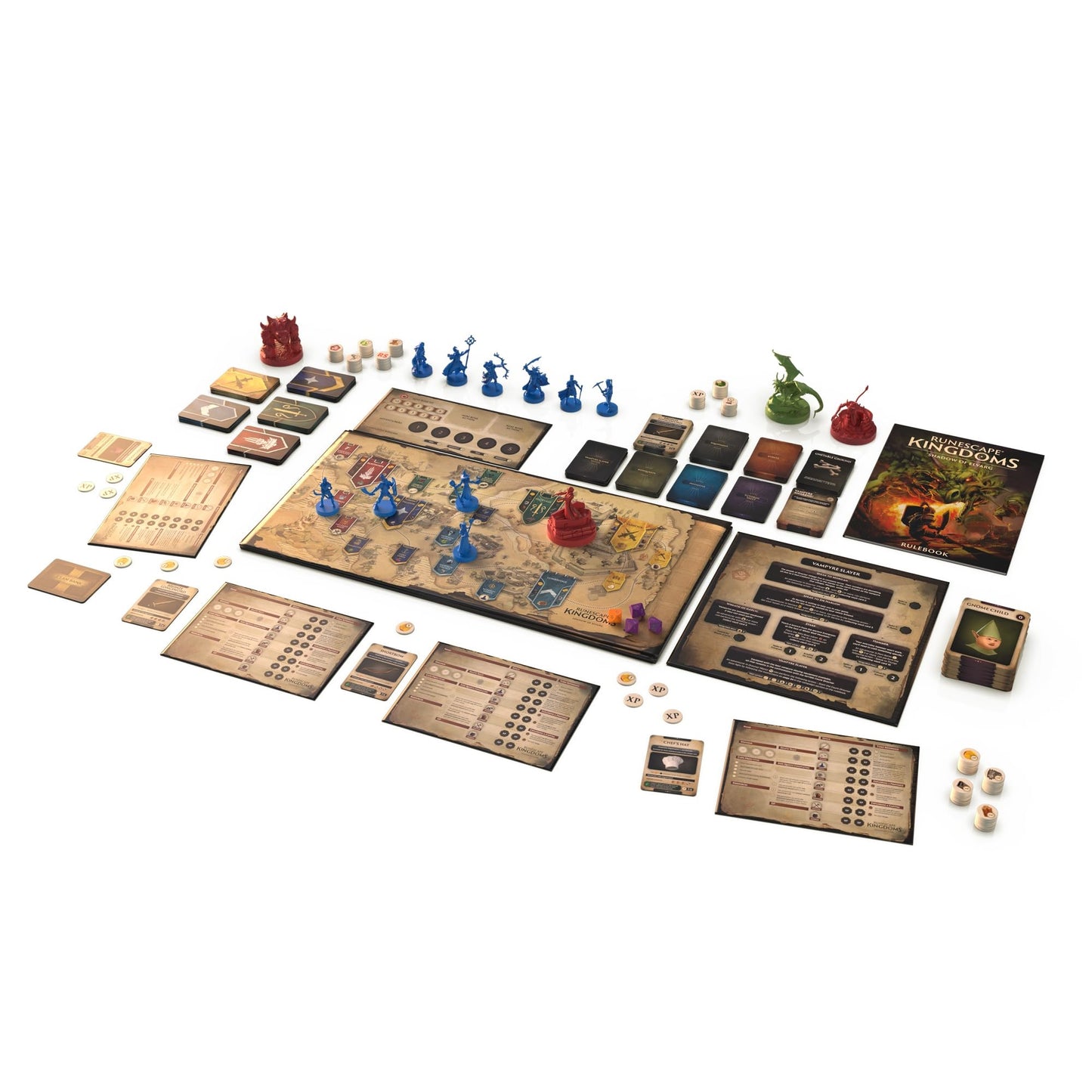Steamforged Games RuneScape Kingdoms: Shadow of Elvarg - Cardboard Board Game, Blue and Green, Model SFRSK-001