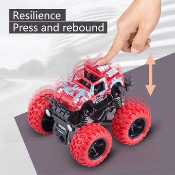 Pull Back Toy Car Inertial Rotation Car Four-wheel Drive Off-road Vehicle SUV Racing Power Car Children's Toy CarGift