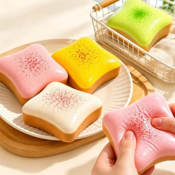 Hot! NEW Soft Simulated Toast Squeeze Toy Stress Relief Slow Rebound Toys Bread Fidget Toys Home Decor Friends Best Gift
