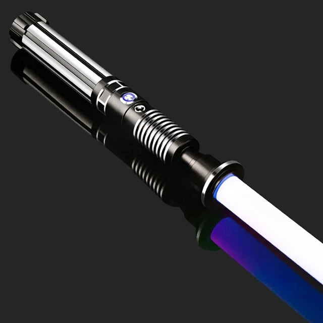 Metal Handle RGB Cosplay Double-edged Lightsaber Sword 16 Colors Change LED Switchable Sound And Light For Boys Girls Gift