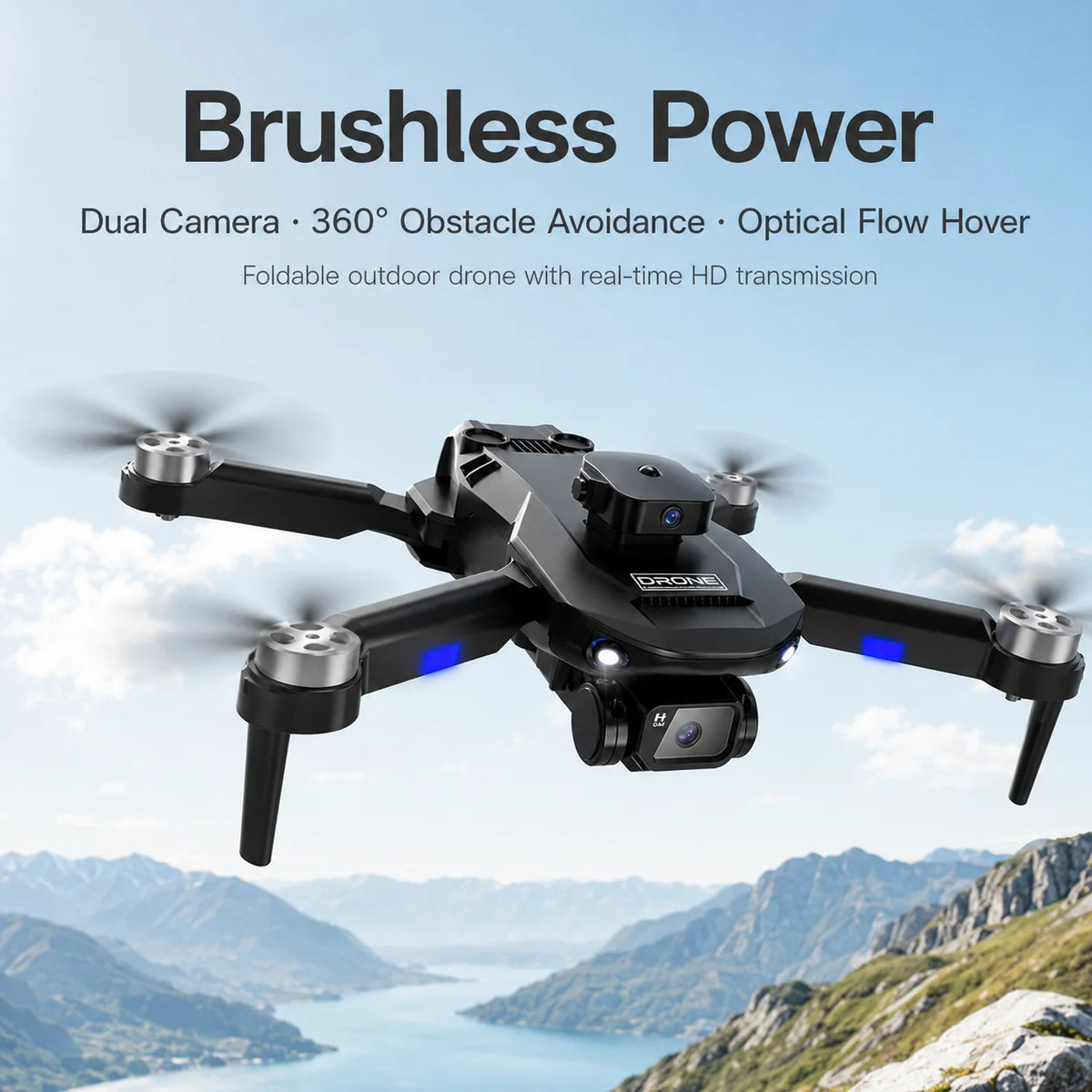ZNLYRION F196 Brushless Drone 4K Dual Camera 360° Obstacle Avoidance Optical Flow Positioning 20Mins Flight Time WIFI FPV RC Quadcopter