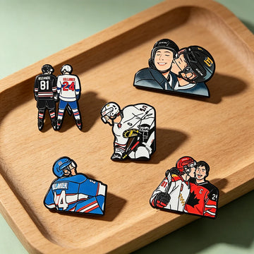 5 PCS'Heated Rivalry' Quote Enamel Pin TV Drama Baseball Uniform Brooch Lapel Pin Badge on Backpack Clothing Accessories Jewelry
