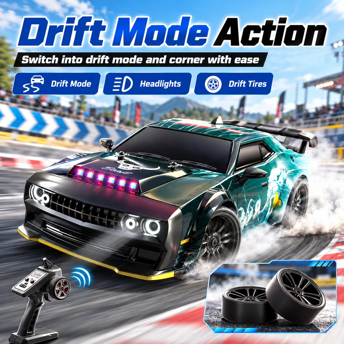 ZNLYRION 70KM/H RC Toy SG216PRO 4WD RC Drift Car 1:16 Scale 2.4G Remote Control Brushless Racing Car With LED Lights for Adults