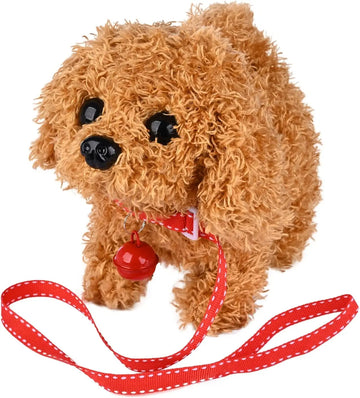 18CM Electric Simulation Puppy Plush Toys Interactive Dog Robot Walking Barking Tail Wagging Toy for Kids Birthday Xmas Gift