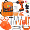JOYFY 32PCS Kids Tool Set Pretend Play Toddler Tool Toys with Construction Backpack Costume for Boy Girl Birthday